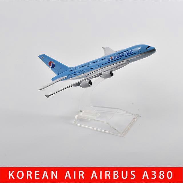 JASON TUTU 16cm Korean Air Boeing 747 Plane Model Aircraft Diecast Metal 1/400 Scale Airplane Model Gift Collection