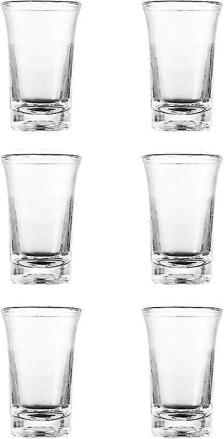 6 Stück Glasbecher, Schnapsglasbecher (Acryl), 35 ml Glas Schnapsglas