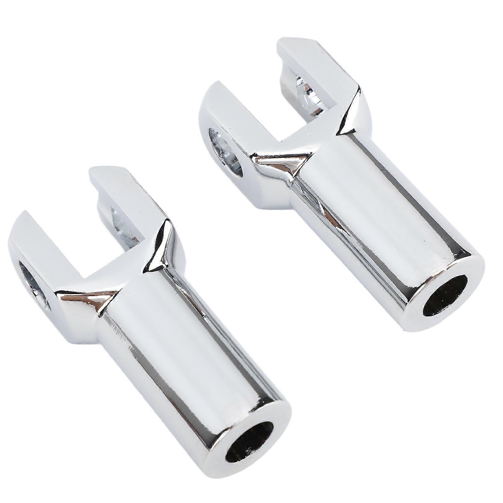 Passenger Foot Peg Bracket Kit 3 Inch Chrome Plated Supports for Motorcycle