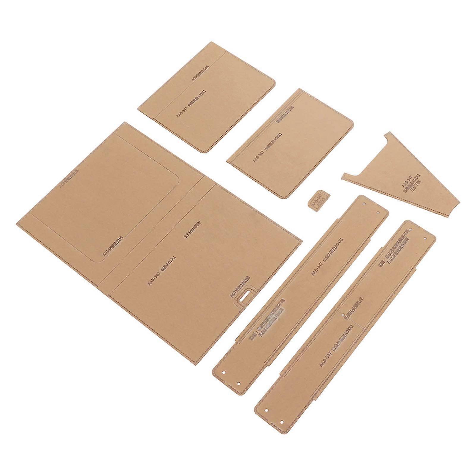 8pcs Acrylic Wallet Pattern, Professional Precise Cutting Key Pouch Template, Leather Hand Craft DIY Tool for Handmade Craft Template Sewing DIY