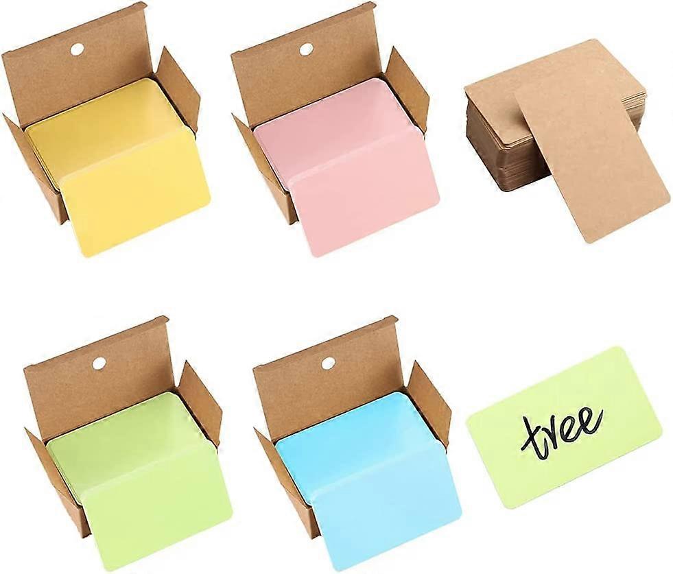 Pack of 500 Blank Word Cards, Portable Blank Small Card , Memorandum,(5 Colours)