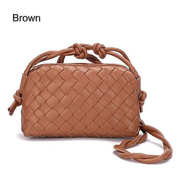 Crossbody-väska för kvinnor PU-flätad
