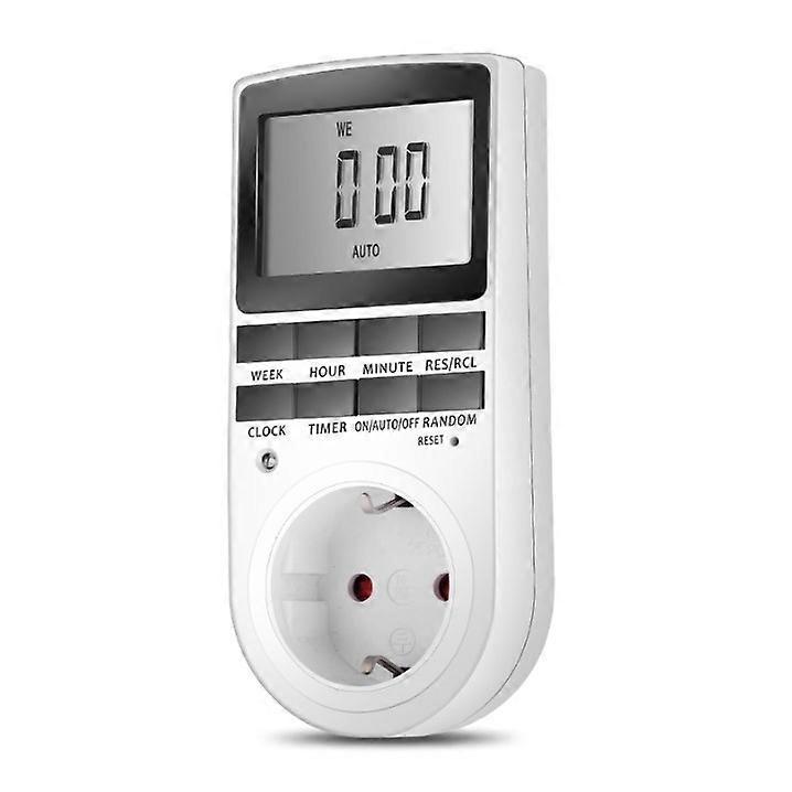 Electronic digital timer switch EU kitchen timer 24 Hour cyclic programmable timing socket