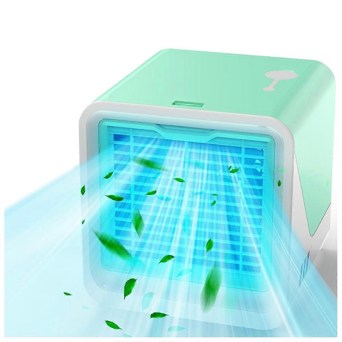 Portable Air Conditioning Fan 3-In-1 Humidified Mist Spray Fan 7Color Light Air Cooler Personal Air Conditioner Desk Fan
