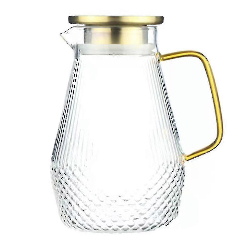 Pitcher,1600ml/54oz Water Pitcher,glass Pitcher With Lid,heat Resistant Borosilicate Glass Pitcher