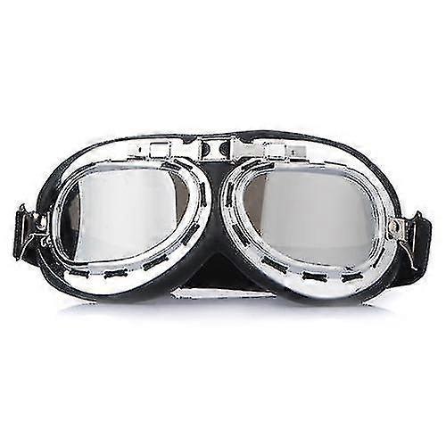 hmwy-universal chrome lenses uv motorcycle atv helmet goggles