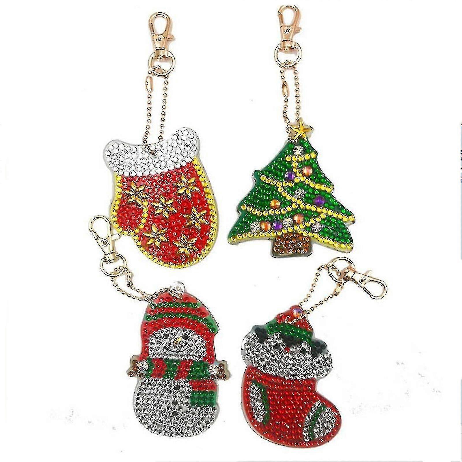 Diy Special Shape Full Diamondpattern Key Ring Set Diamond Embroidery