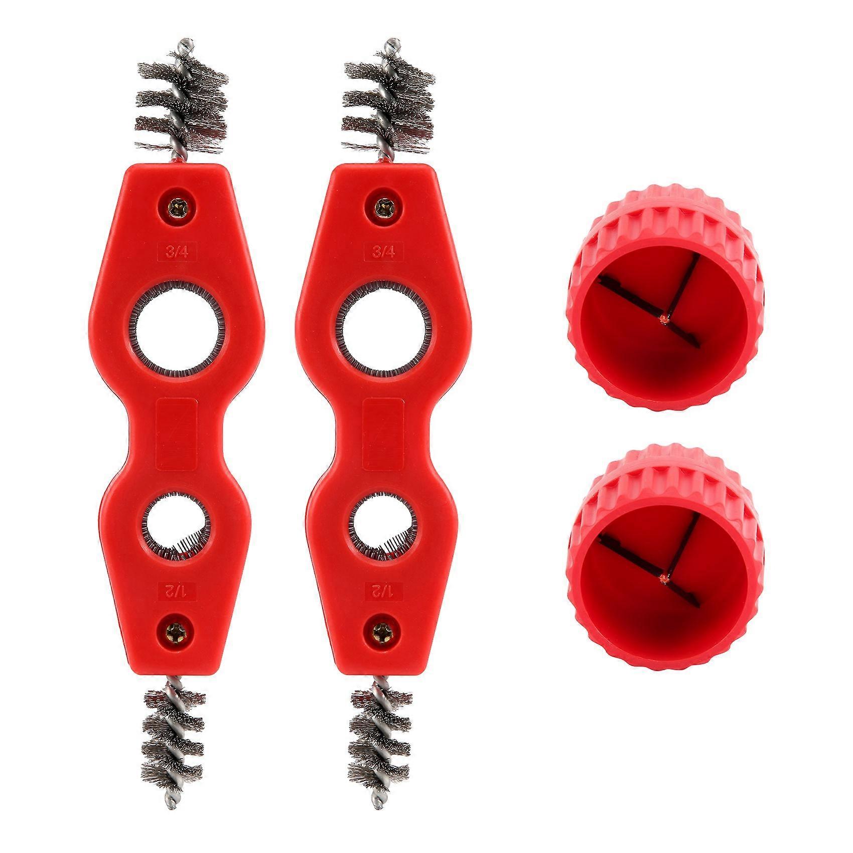 4 Pcs Copper Pipe Cleaner and Reamer Set Inner-Outer Reamer Pipe and Tube Deburring Reamer Chamfer