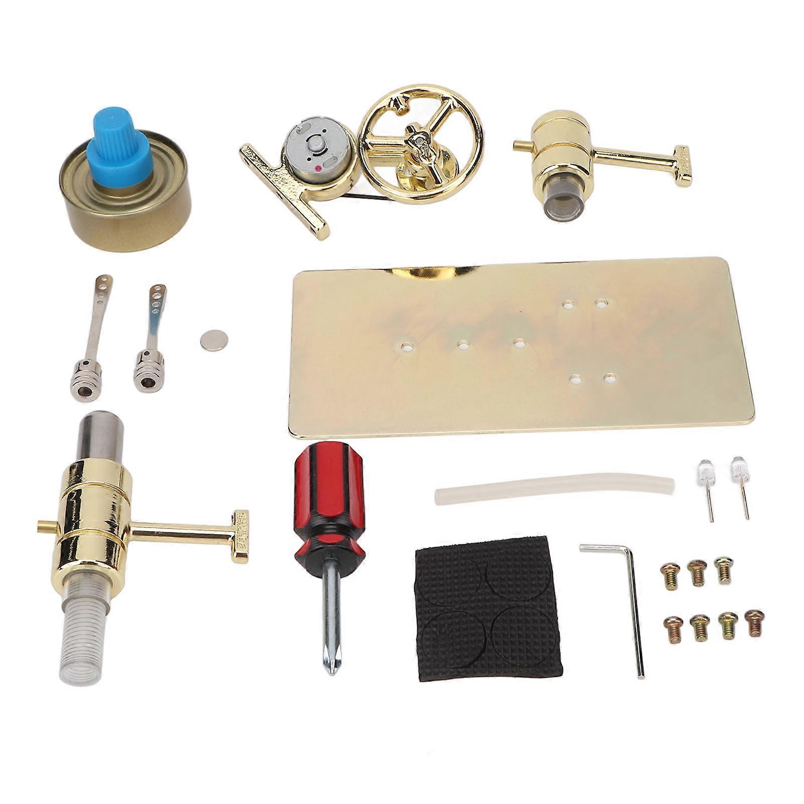 Stirling Engine Model Kit Low Noise Smoother Operation Easy to Assemble Stirling Engine Motor Toy for Kids