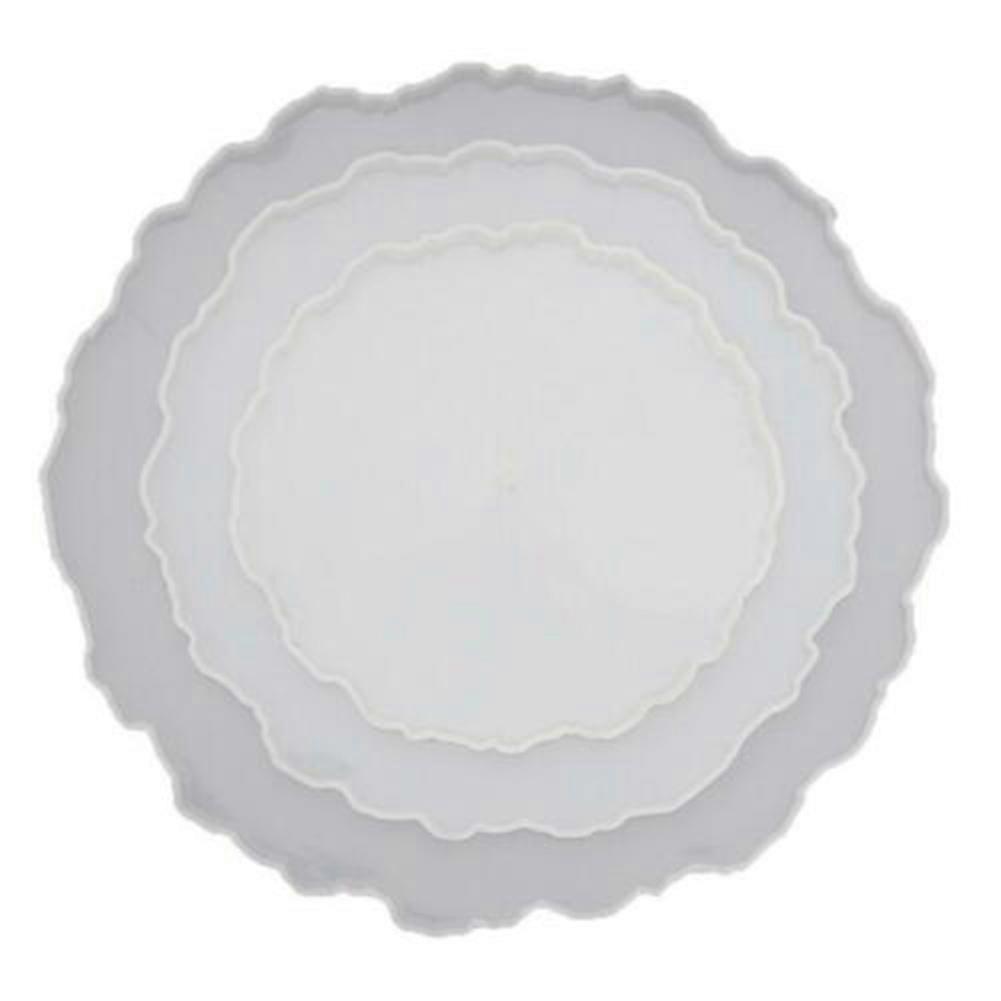 Three layer Irregular Fruit Disc Big Plate Resin Silicone Mold Oversized Tray Craft Mould