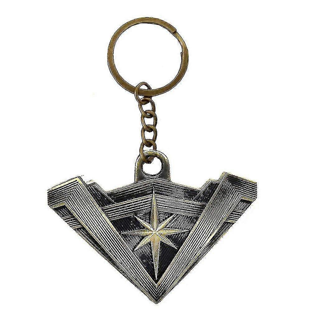 wonder Woman Shield Keychain Key Ring Pendant Gold