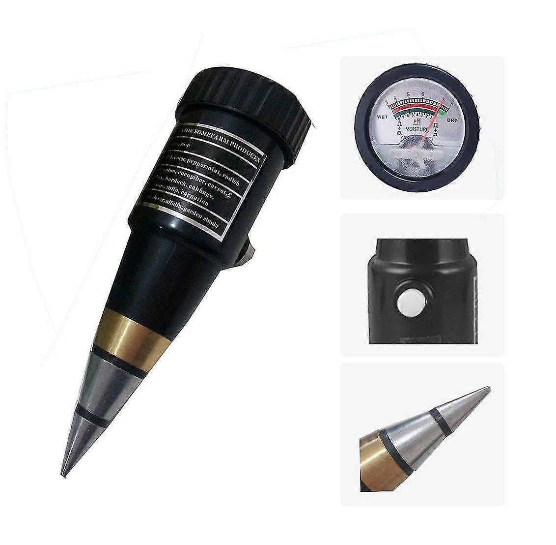 2 In 1 Soil Moisture And Ph Tester Meter Multifunctional Needle Type Soil Moisture Ph Analyzer Gauge