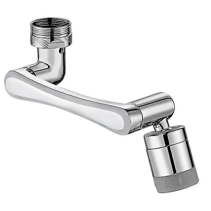 Universal Faucet Extender Dual Thread 2 Water Outlet Modes Copper Chrome Plated 1440 Rotating Sink