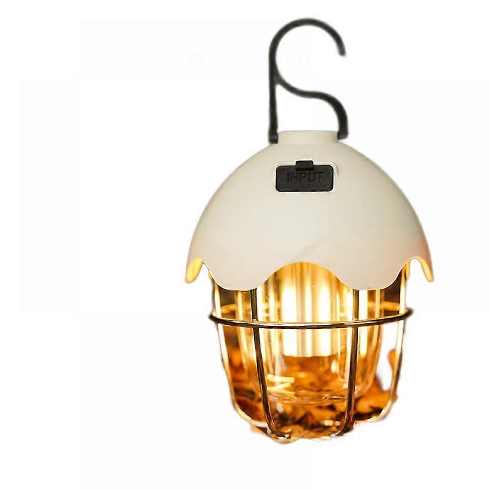 ضوء التخييم LED في الهواء الطلق ، ضوء معسكر ريترو قابل لإعادة الشحن ، 1200 مللي أمبير في الساعة للفناء / في الهواء الطلق / ديكور المنزل / انقطاع التيار الكهربائي / الإعصار ، هدية عيد الميلاد المثالية (1 حزمة ، W