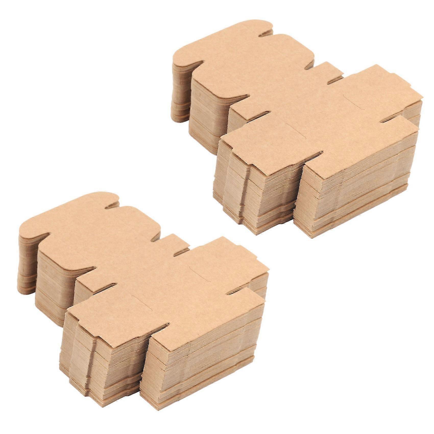 200pcs Kraft Paper Box Nice Kraft Box Packaging Box Small Size-brown