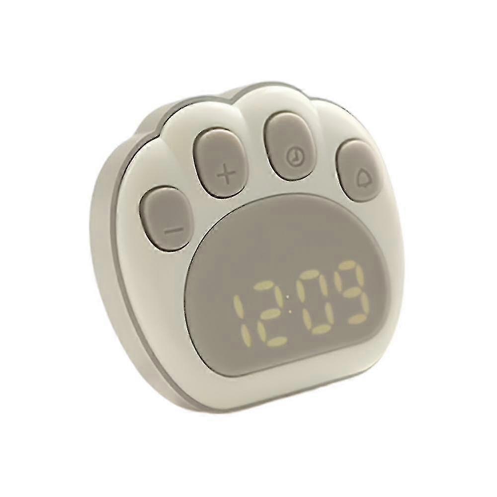 Led Cute Cat Claw Alarm Clocks Three Groups Alarming Date Time Display Student Child Table Desk Digital Clocks Home Office Decor