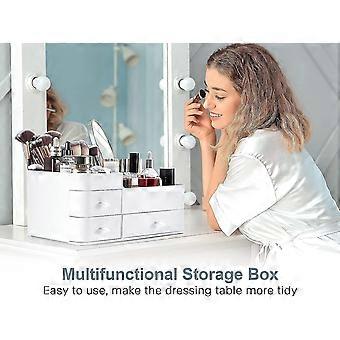 CANITORON Make-up-Organizer – 3 Ebenen Mit 2 Schubladen, Großes Fassungsvermögen, Farbe Grau