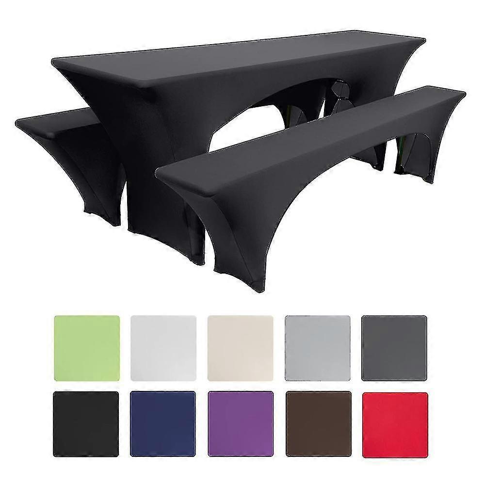 Elastic Beer Table Covers Beer Bench Cover Tablecloth For 3 Sets Of Wide Beer Tent Fittings Stretch Covers For Beer Bench Covers