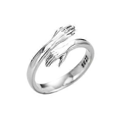 2pcs Two Hand Hug Couples Ring Couples Hug Ring Adjustable Ring