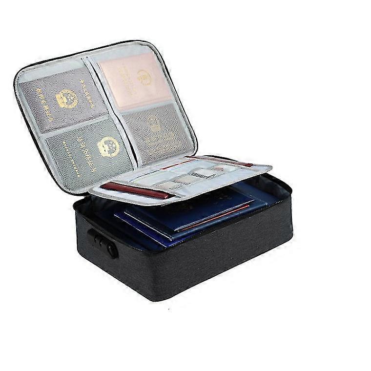 Fireproof Document Bag Waterproof Money Bags Fire Safe Storage Pouch With Combination Lock Cash File