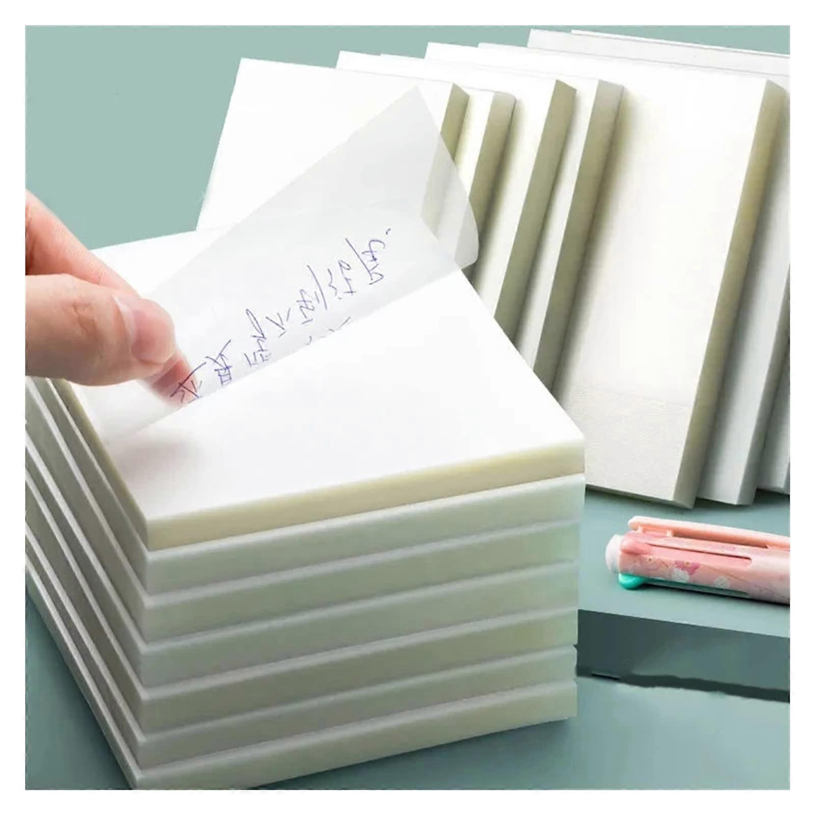 500 Sheets Clear Sticky Notes, 3 x 2 inch Transparent Self-Sticky Notes Waterproof Repeatable Paste for School Home Office