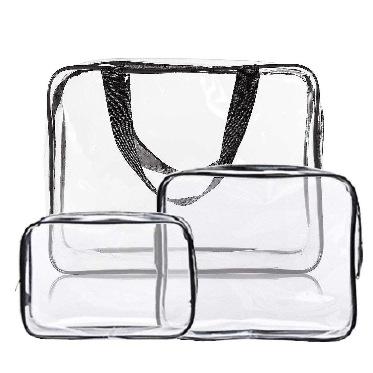 Transparent Cosmetic Bag, 3 Pieces