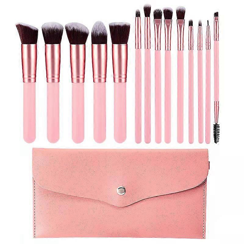 14PCS Makeup Brush Set Soft Bristles Eyeshadow Brushpink