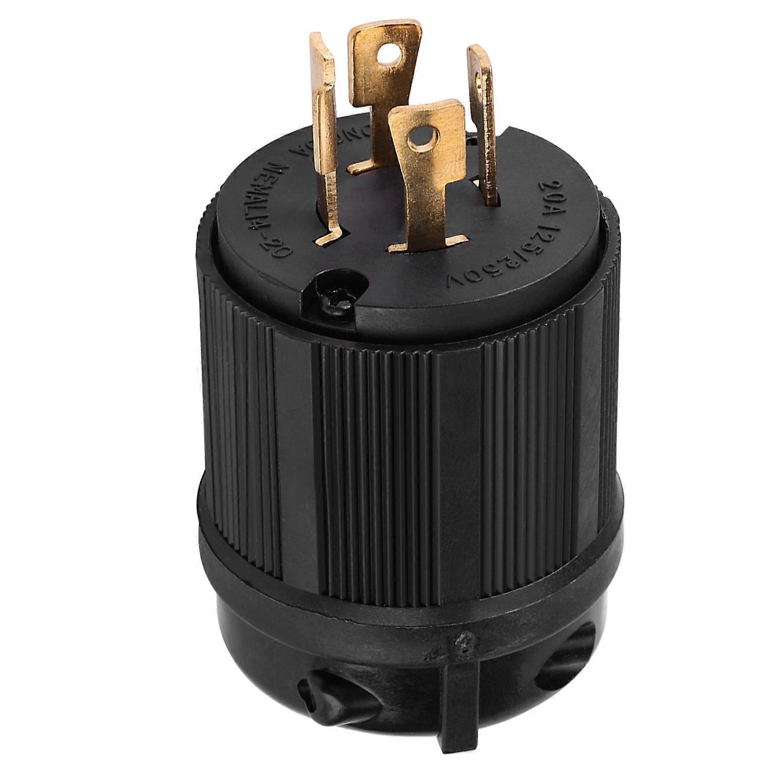 125V/250V 20A US Twist Lock 4 Terminal Male Power Plug L14-20P