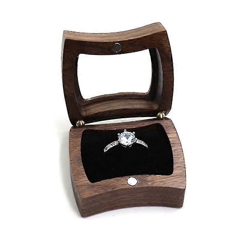 Ring Holder Decorative Box. Engagement Gift Ring Box With Magnet Thickened Base