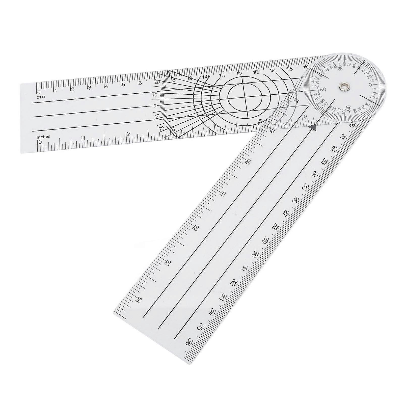 Angle Ruler Transparent Flexible Adjustable Geometry Measuring Tool for Artists Builders Designers Teachers Engineers