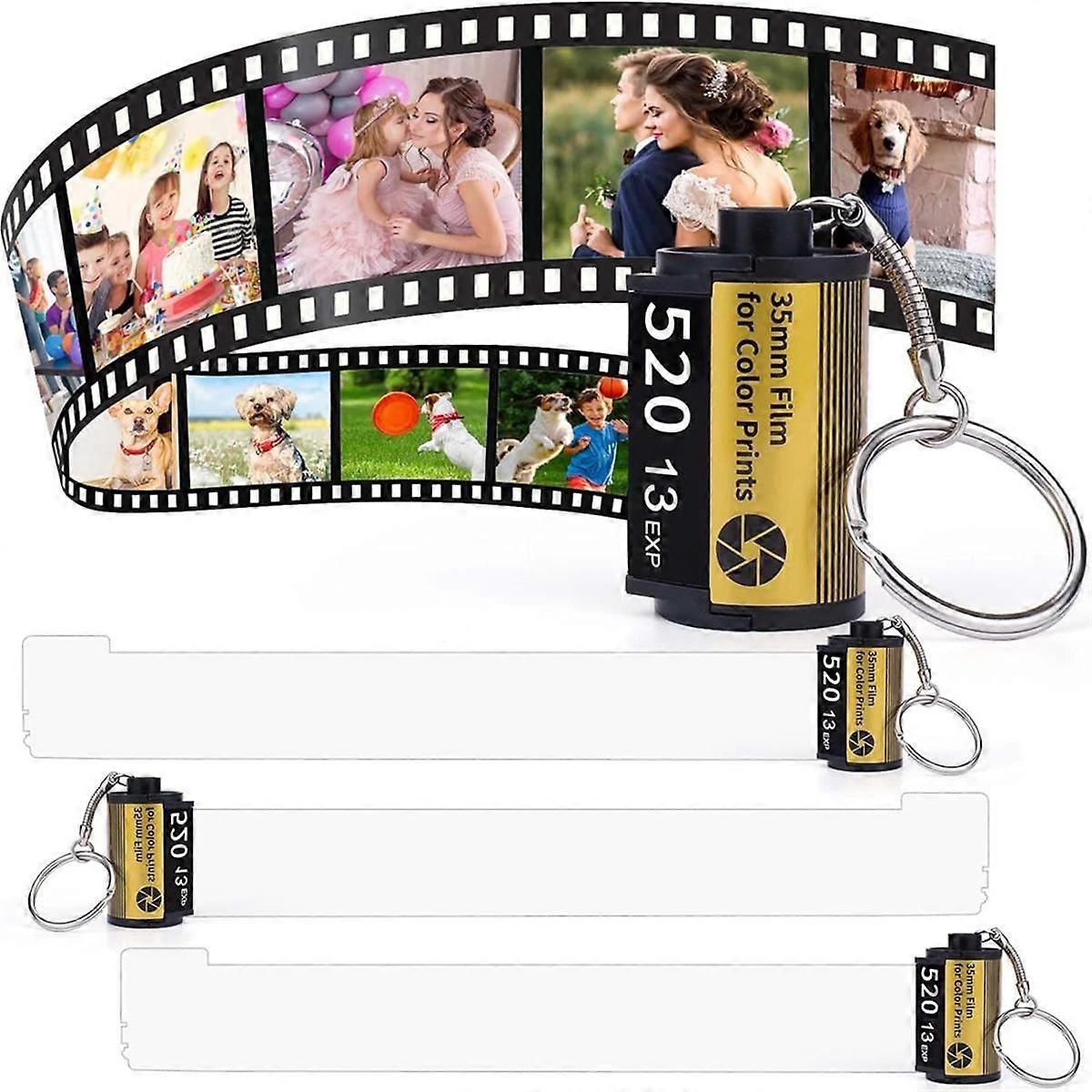 Sublimation Blanks Products Photo Sublimation Memory Camera Roll Keychain Jar Holds 20 Photos, Subl