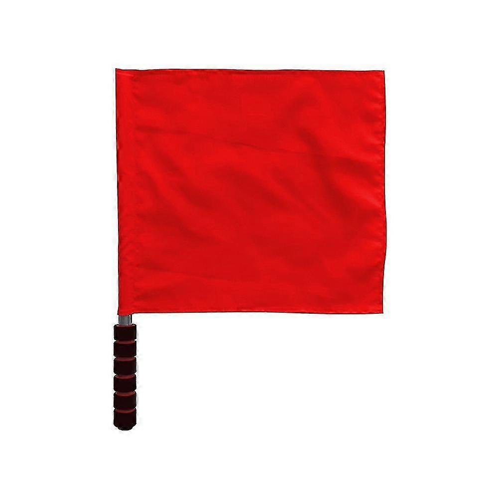 Referee Flag Stainless Steel Command Hand Flag Red Signal Flag Sponge Handle Special Patrol Performance