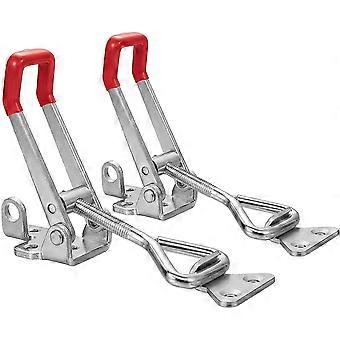 2PCS Heavy Duty Réglable Toggle Lotch Clamp avec Lock Hole 660lbs Capacité de Maintien Grand loquet à action de traction