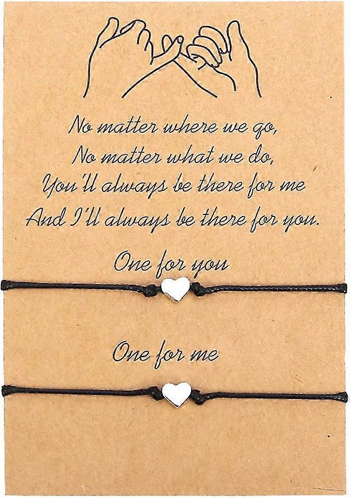 2 قطع الصداقة سوار زوجين أساور لمسافات طويلة وعد مطابقة