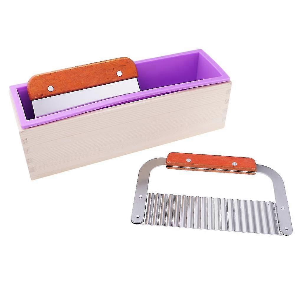 New 3 Pcs/set Silicone Soap Molds Square Soap Mold Handmade Square Silicone With Soap Cutter