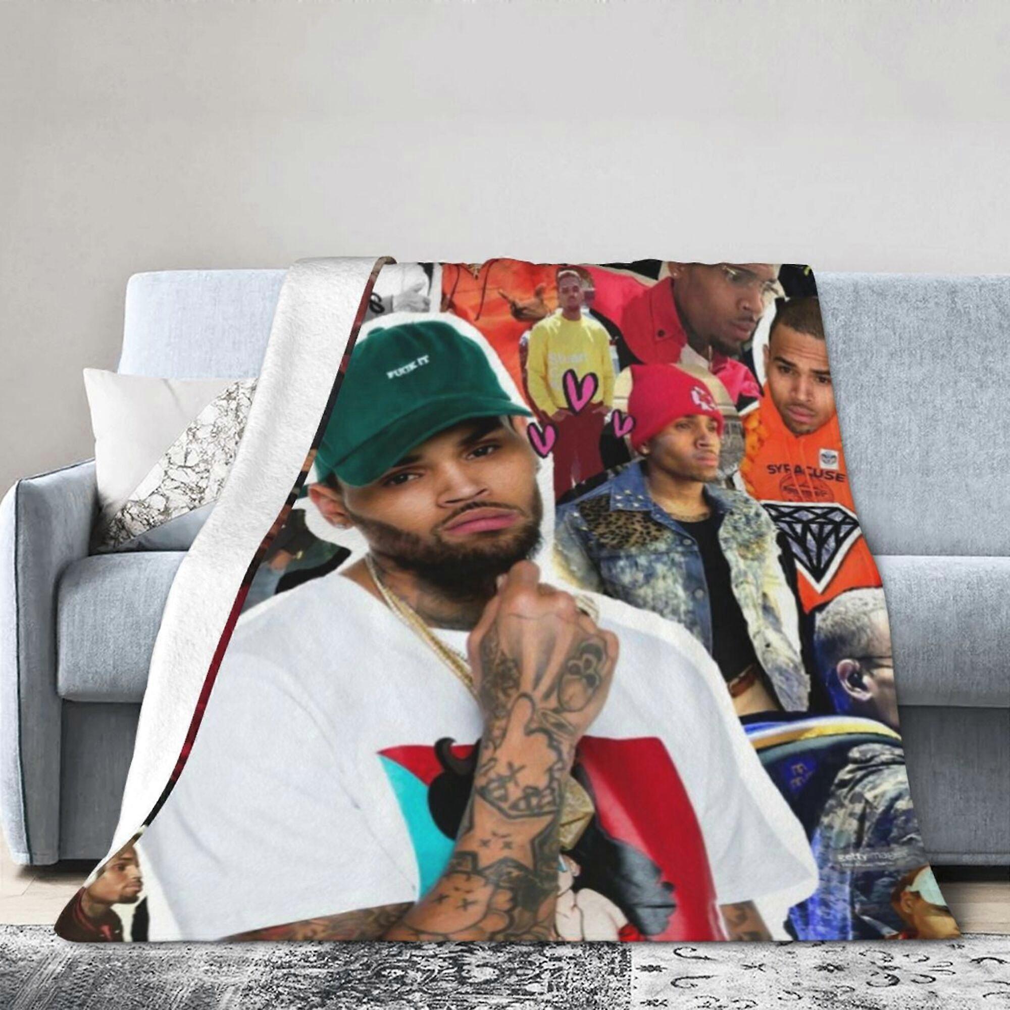 Chris Brown Blanket Throw Bedding Room Decor Flanelowe koce do łóżka Sofa 50" x40"-KDE17307