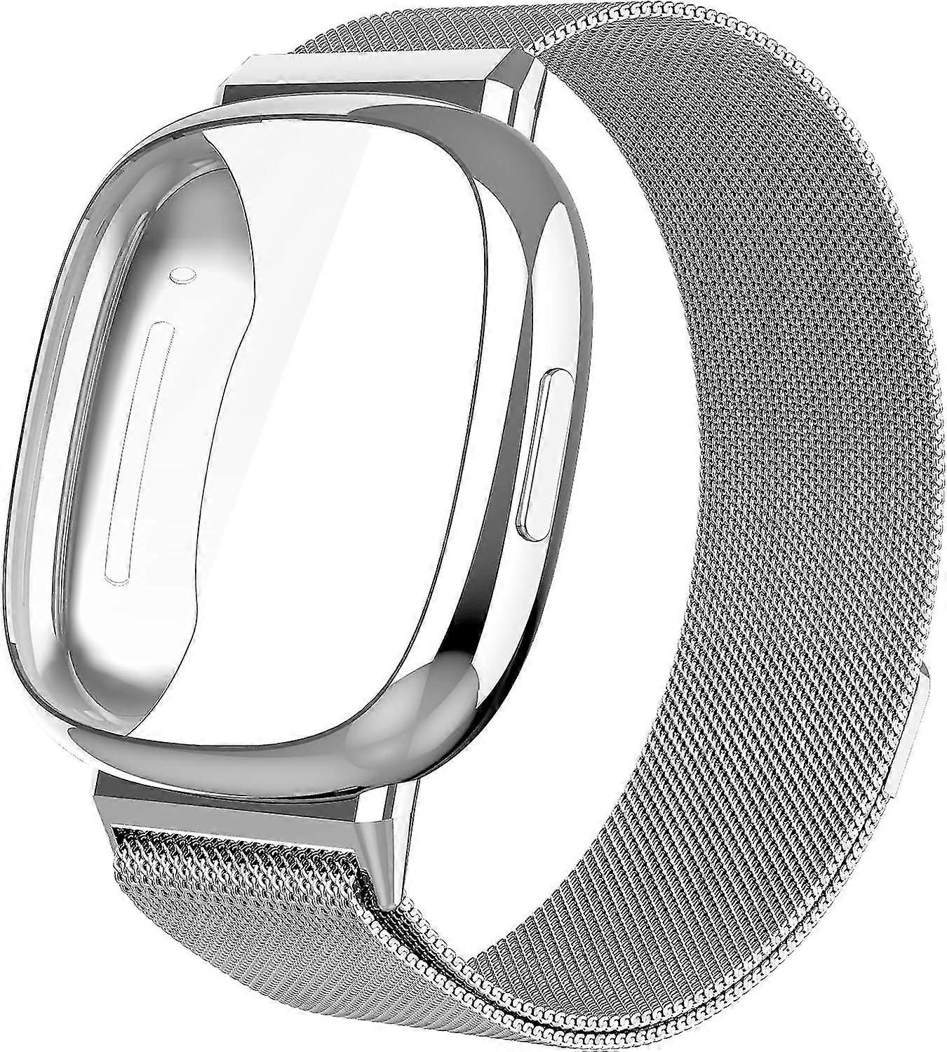 Tpu Protective Case And Magnetic Lock Strap For Fitbit Versa 4/sense 2