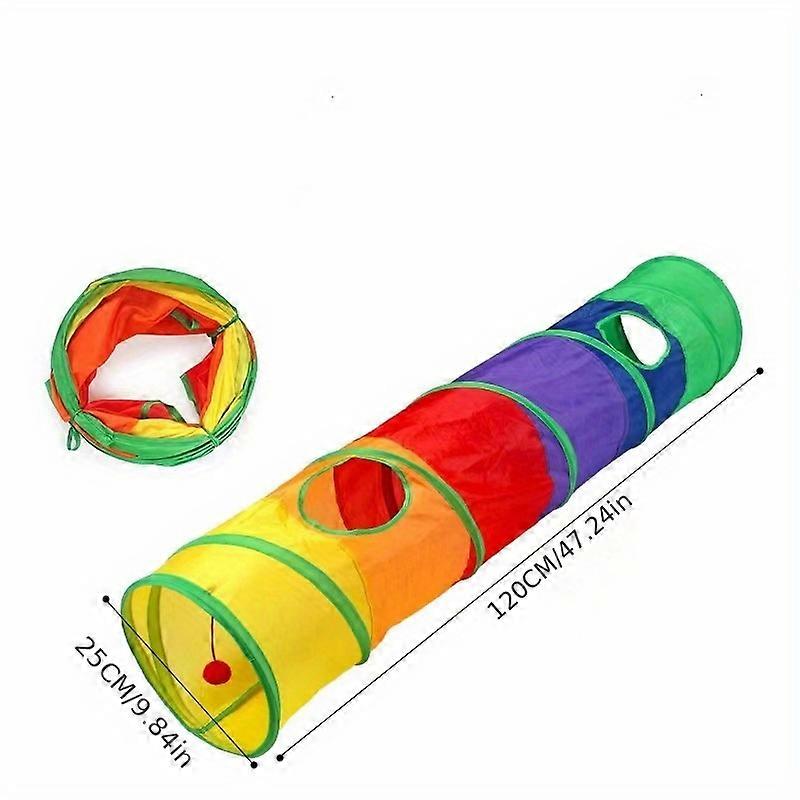 Camouflage Hide & Play Pet Tunnel - Foldable, Durable Training Tube for Medium Sized Kittens, Puppies & Rabbits