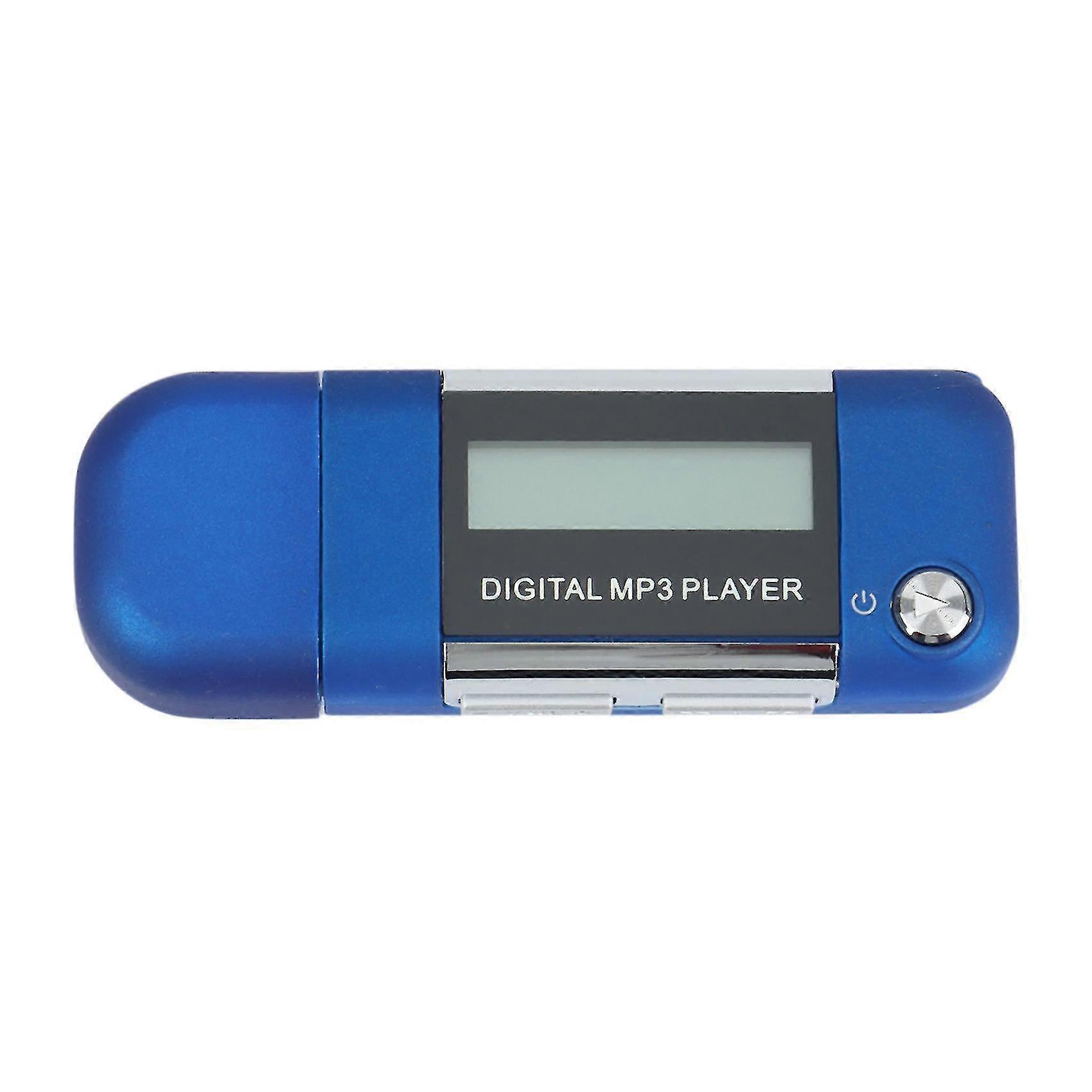 Mp3 Player 4gb U Disk Music Player Supports Replaceable Aaa Battery, Recording (blue)-AM