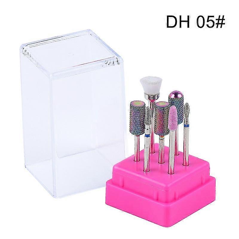 Combined Milling Cutters Set For Manicure , Ceramic Nail Drill Bits Kit Electric Removing Gel Polishing ToolsDH05