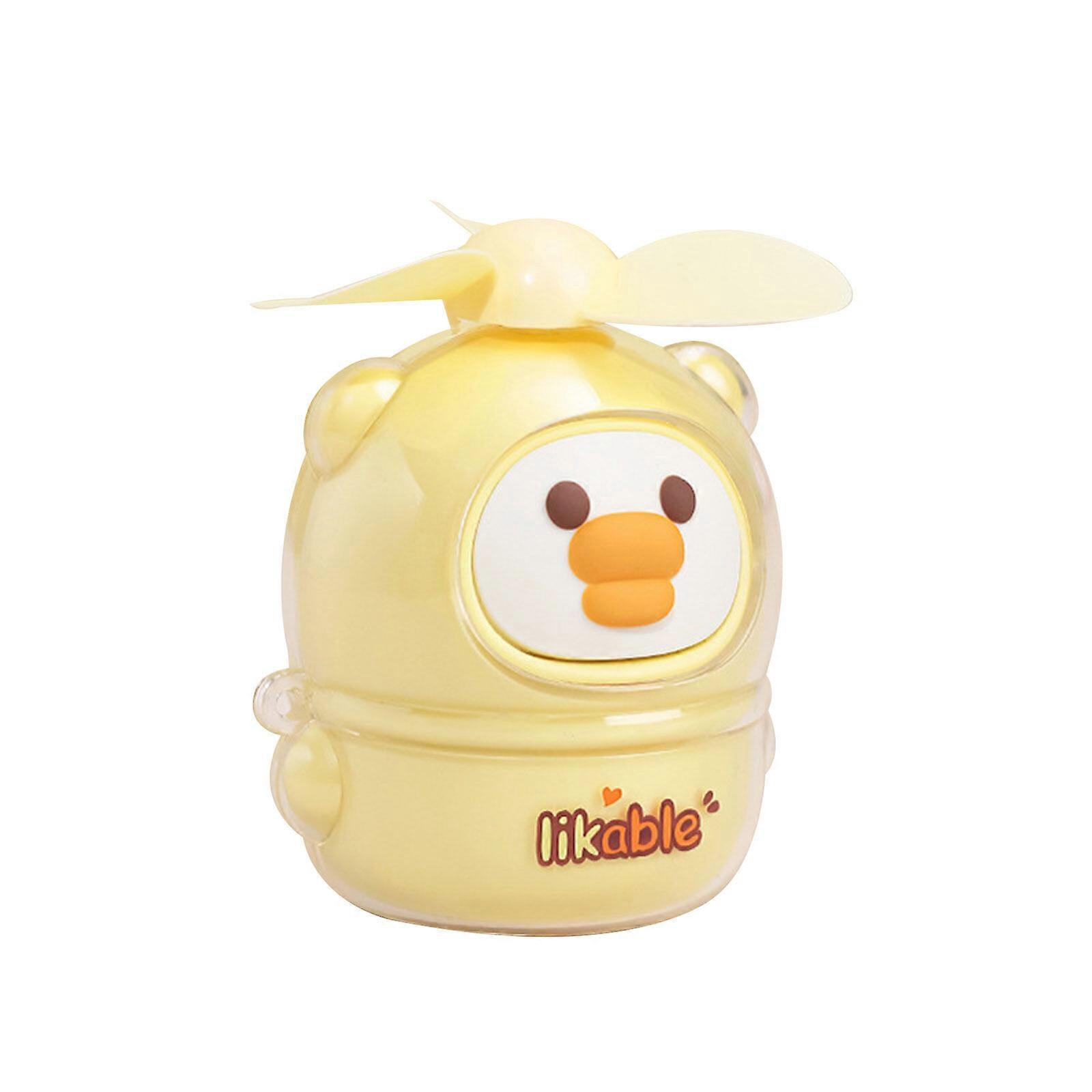 Mini Handheld Fan, Cute little duck USB Rechargeable 3 Speed Mini Cute Fan for summer cooling,100% New