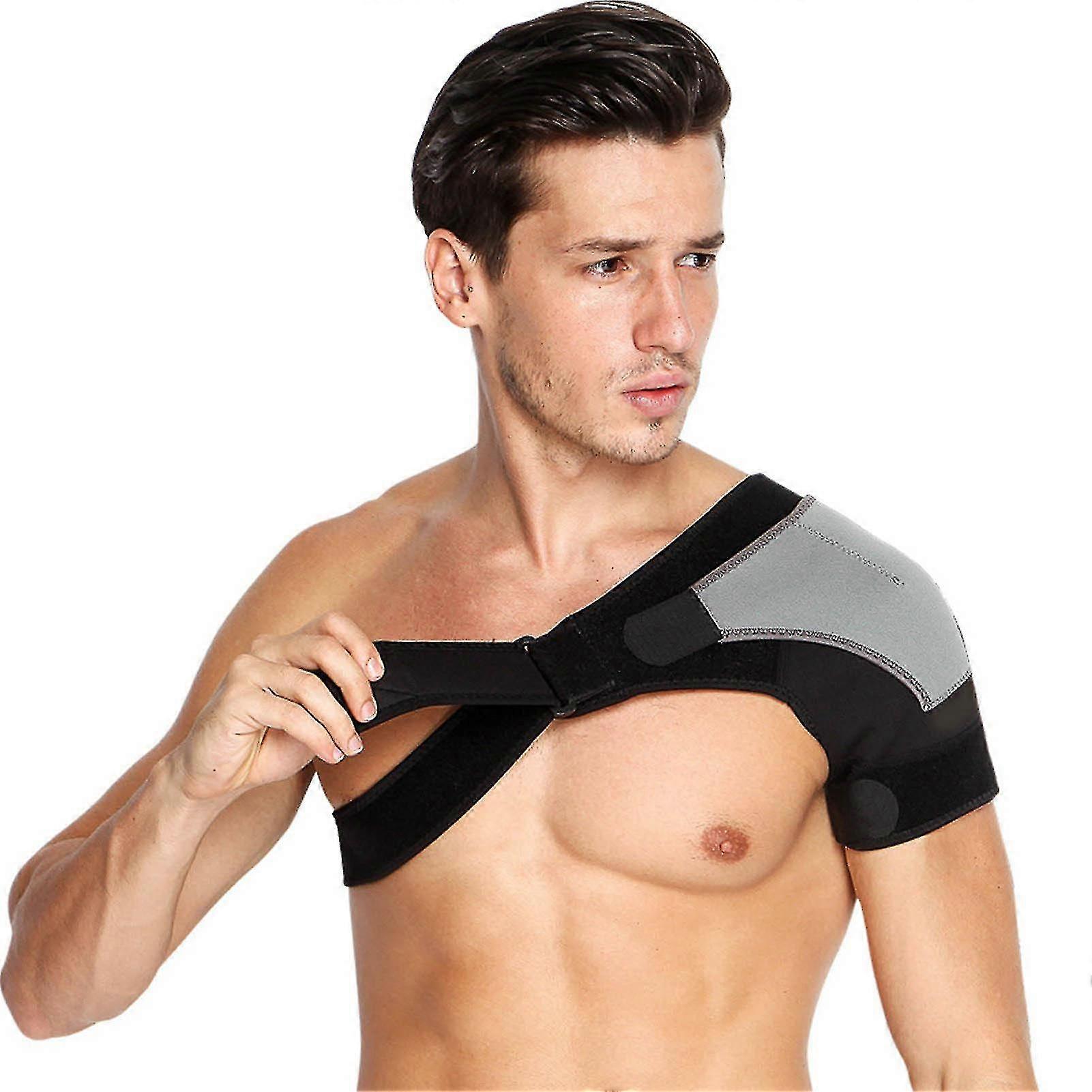 Shoulder Brace Lightweight Adjustable Single Shoulder Support Brace For Muscle Injury Joint Dislocation Free Size-ZZY