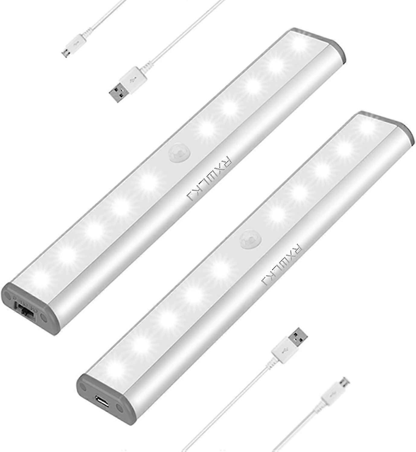 Stick-on Anywhere Portable Little Light Wireless Led Under Cabinet Lights 10-led Motion Sensor Activated Night Light Build In Rechargeable Battery Mag