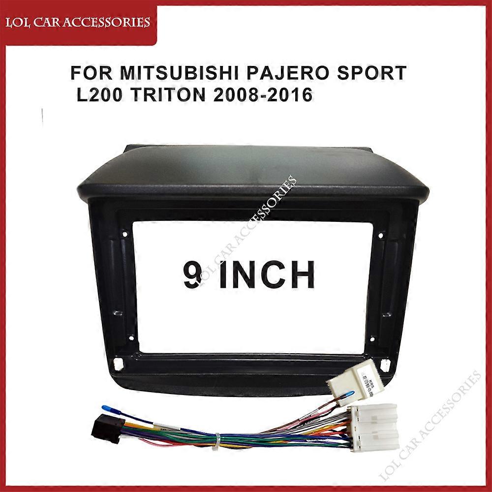 9 Inch For MITSUBISHI Pajero Sport L200 Triton 2008-2016 Car Radio 2 Din Panel GPS MP5 Stereo Android Player Fascia Dash Frame