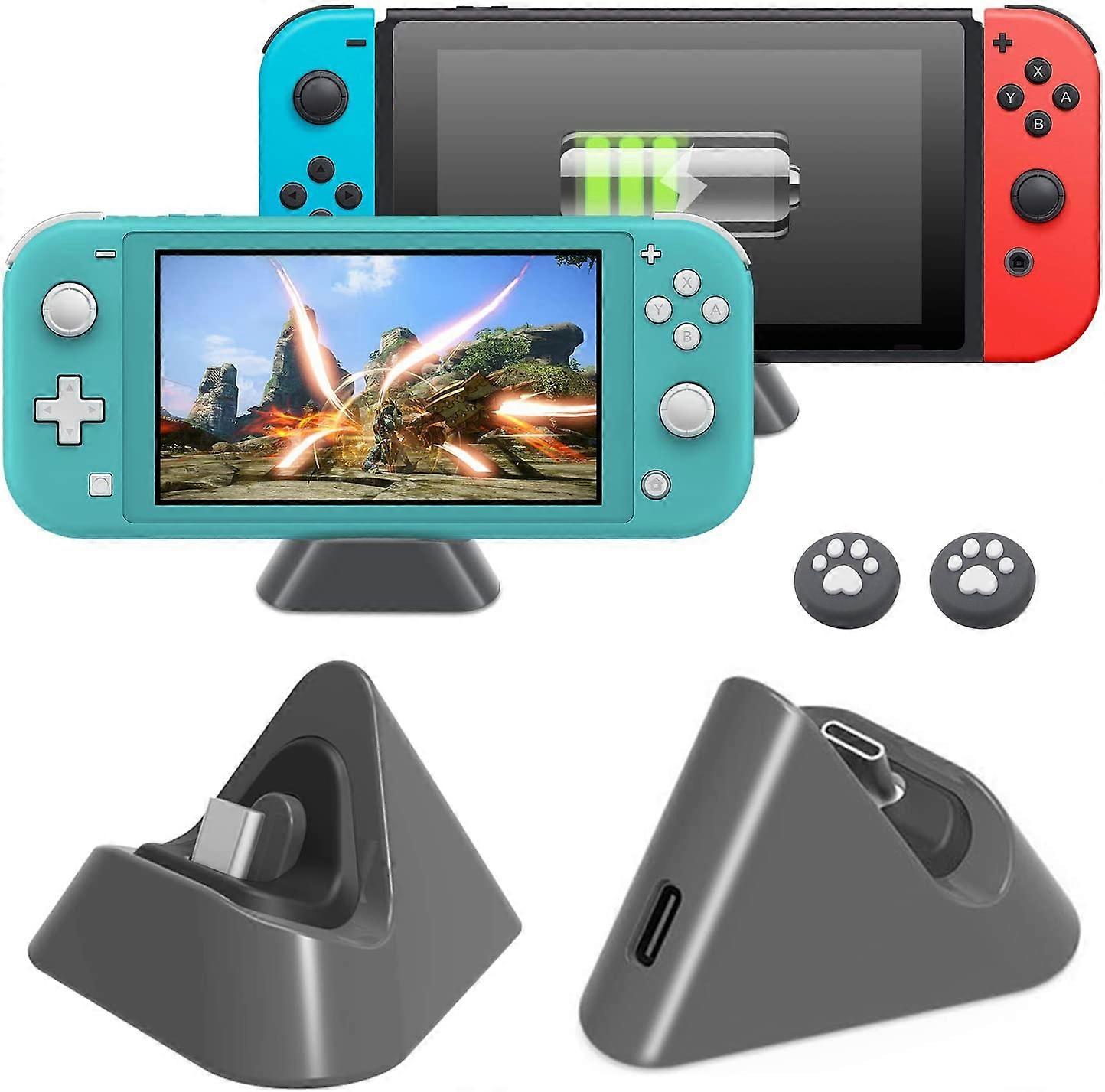 Multi Colors Travel Triangle Charger Dock Stand NS Switch Lite Console Charging Display Holder Support For Nintendo Switch Games