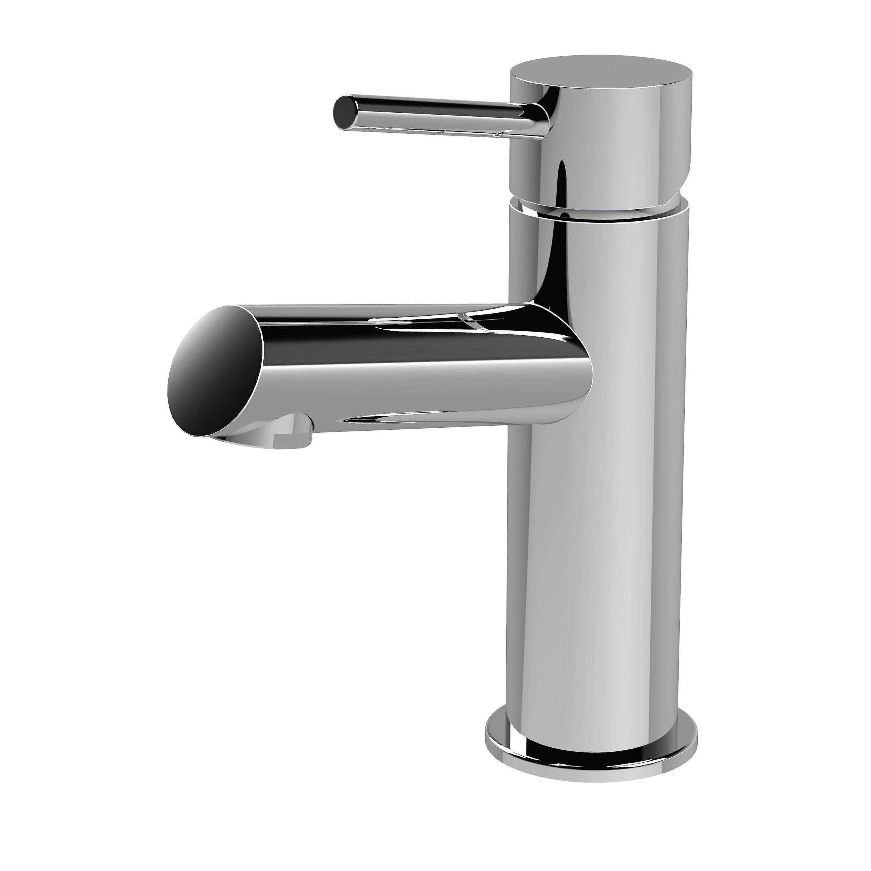 Round Mono Basin Mixer Tap & Push Button Waste - Chrome - Balterley Faucet