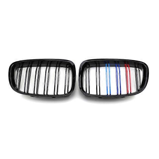 New Look Car Grille Grill Front Kidney Glossy 2 Line Double Slat For BMW 5 Series  F07 2010-2015 Dual Line Racing Grilles