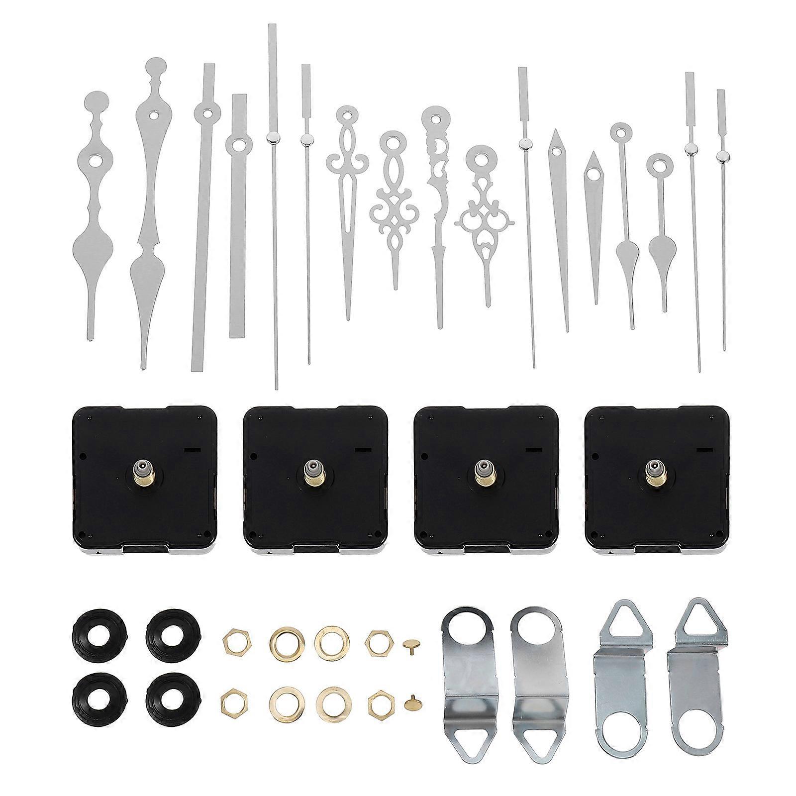 4 Sets DIY Clock Movement Replacement Pointer Clock Parts Wall Clock Movement