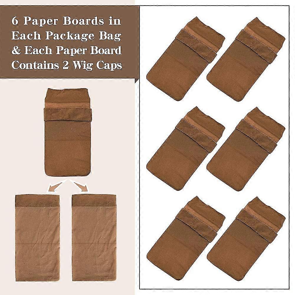 12-pack perukmössor för spetsfrontperuk, perukmössa för kvinnor