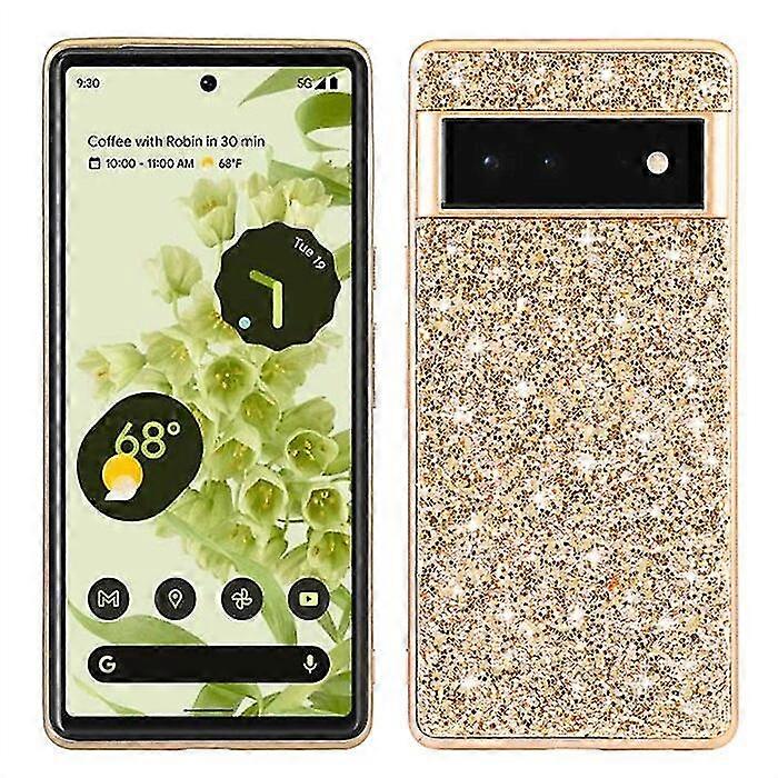 Bling Glitter Case Compatible With Google Pixel 7 Pro/pixel 7, Plating Pc + Soft Tpu Bumper Shockproof Cover